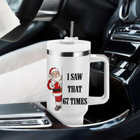 67 Six Seven Santa Christmas Meme Tumbler With Handle I Saw That - Wonder Print Shop