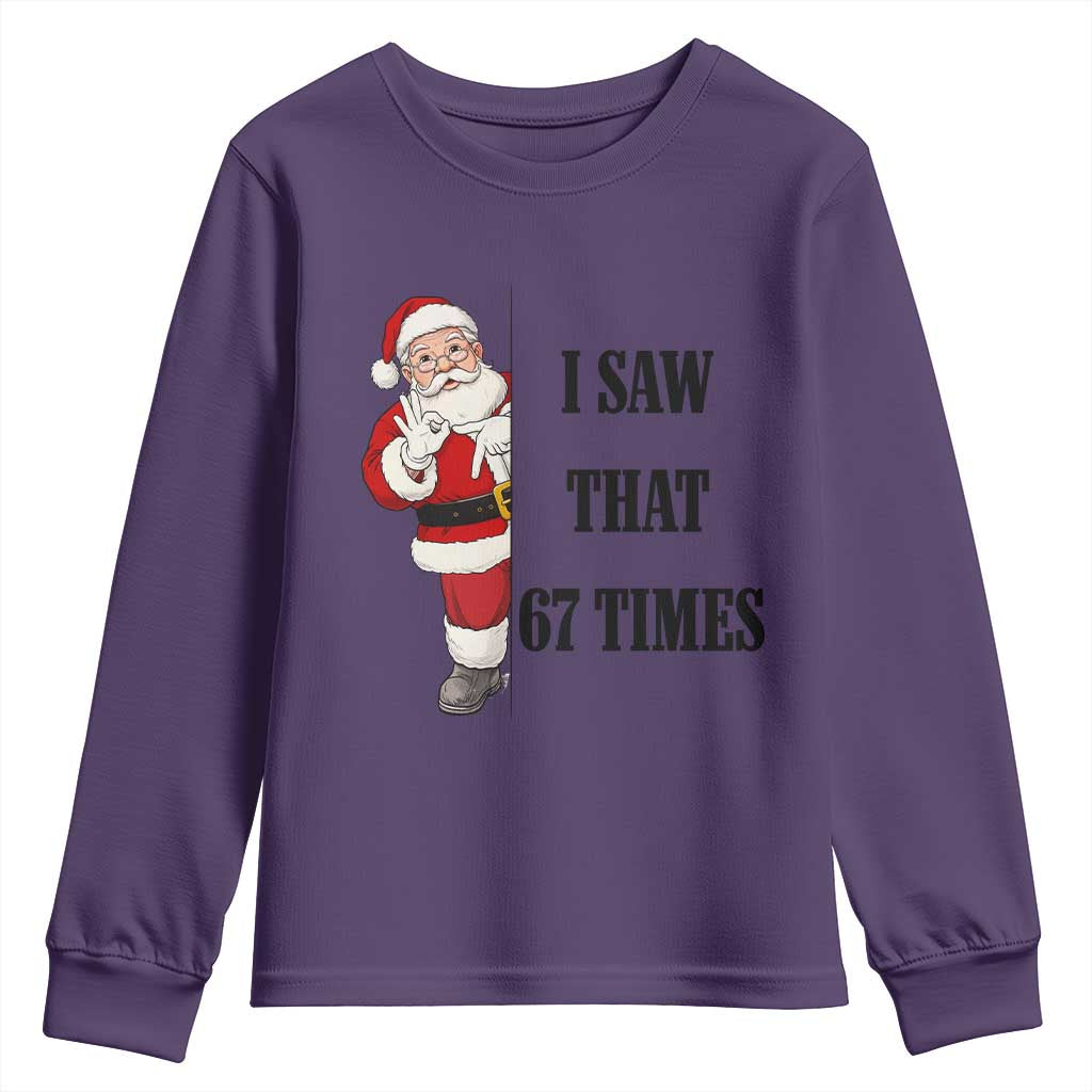 67 Six Seven Santa Christmas Meme Youth Sweatshirt I Saw That - Wonder Print Shop