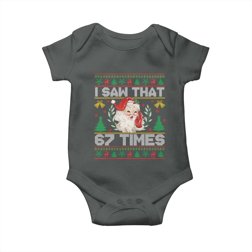 Funny Santa Christmas Baby Onesie I Saw That 67 Times - Wonder Print Shop