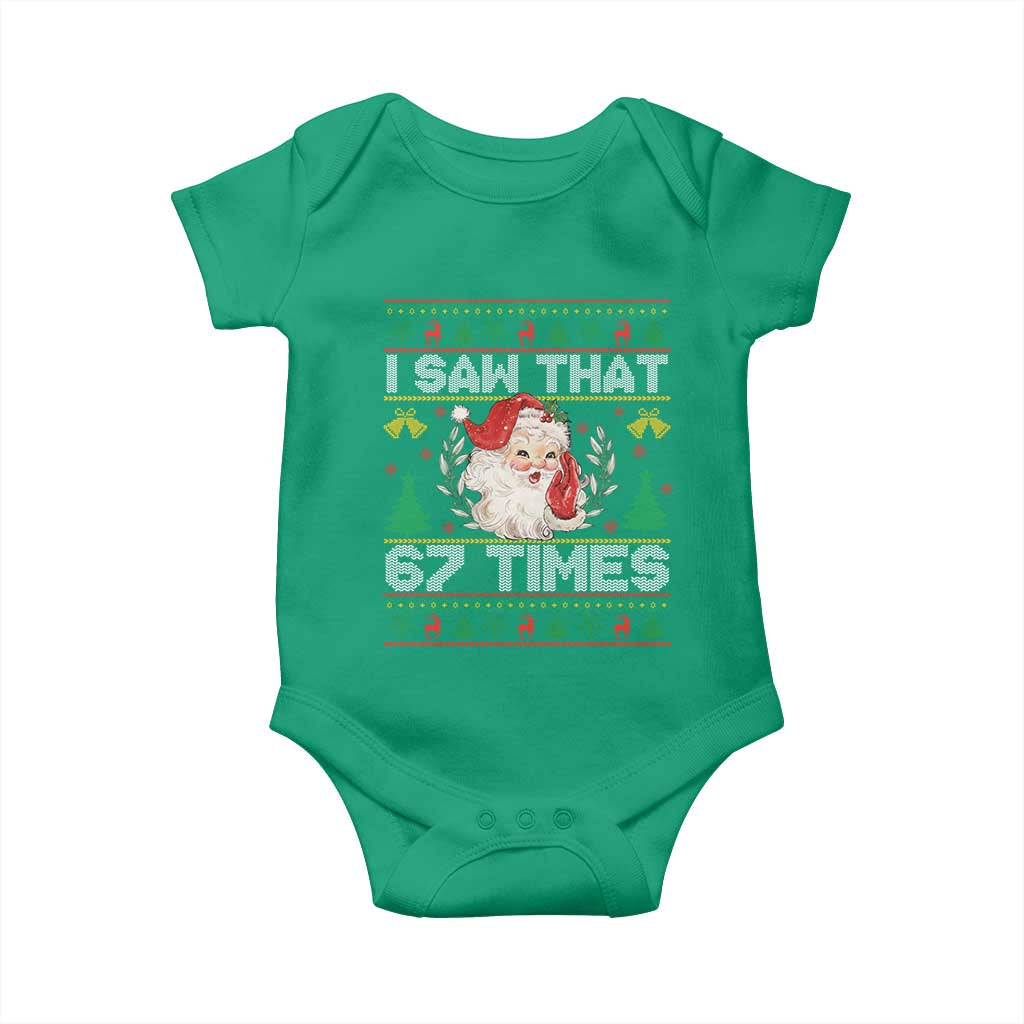 Funny Santa Christmas Baby Onesie I Saw That 67 Times - Wonder Print Shop