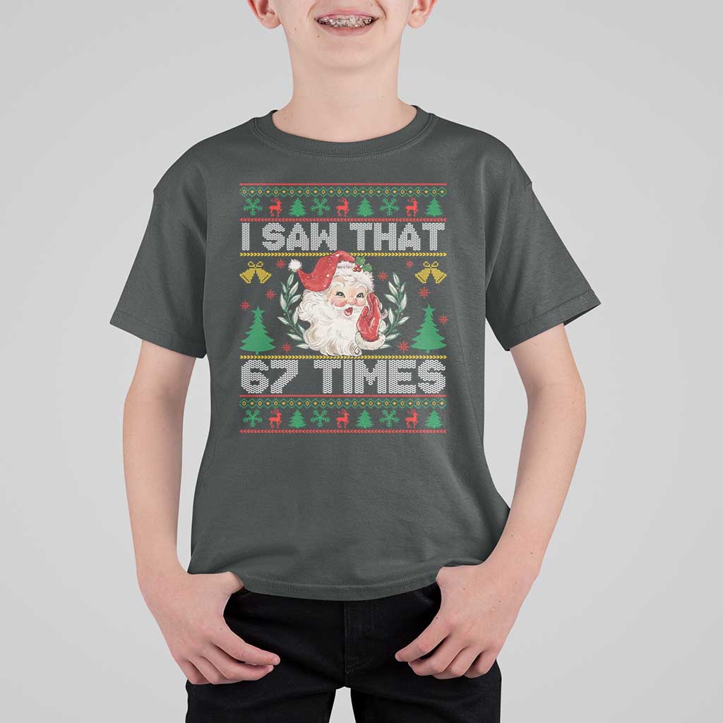 Funny Santa Christmas T Shirt For Kid I Saw That 67 Times - Wonder Print Shop