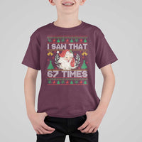 Funny Santa Christmas T Shirt For Kid I Saw That 67 Times - Wonder Print Shop