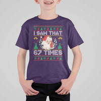 Funny Santa Christmas T Shirt For Kid I Saw That 67 Times - Wonder Print Shop