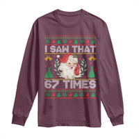 Funny Santa Christmas Long Sleeve Shirt I Saw That 67 Times - Wonder Print Shop