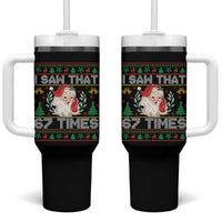 Funny Santa Christmas Tumbler With Handle I Saw That 67 Times - Wonder Print Shop