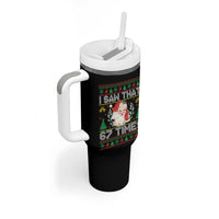 Funny Santa Christmas Tumbler With Handle I Saw That 67 Times - Wonder Print Shop