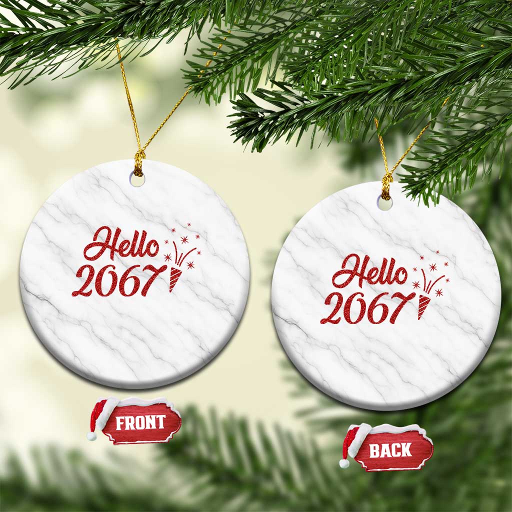 67 Six Seven Meme Ceramic Ornament New Year 2026 - Wonder Print Shop