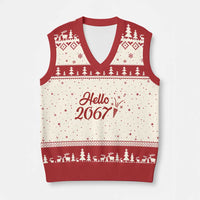 67 Six Seven Meme V-Neck Knit Sweater Vest New Year 2026 - Wonder Print Shop