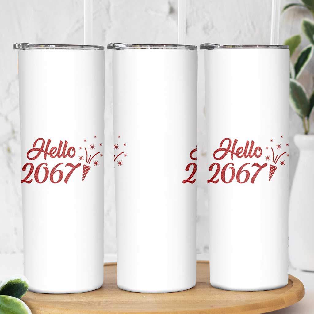 67 Six Seven Meme Skinny Tumbler New Year 2026 - Wonder Print Shop