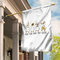 Silly Goose New Years 2026 Garden Flag Cute Goose Party Holiday - Wonder Print Shop