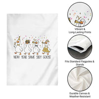 Silly Goose New Years 2026 Garden Flag Cute Goose Party Holiday - Wonder Print Shop