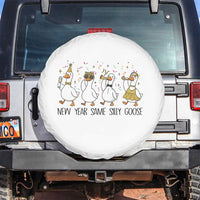 Silly Goose New Years 2026 Spare Tire Cover Cute Goose Party Holiday - Wonder Print Shop