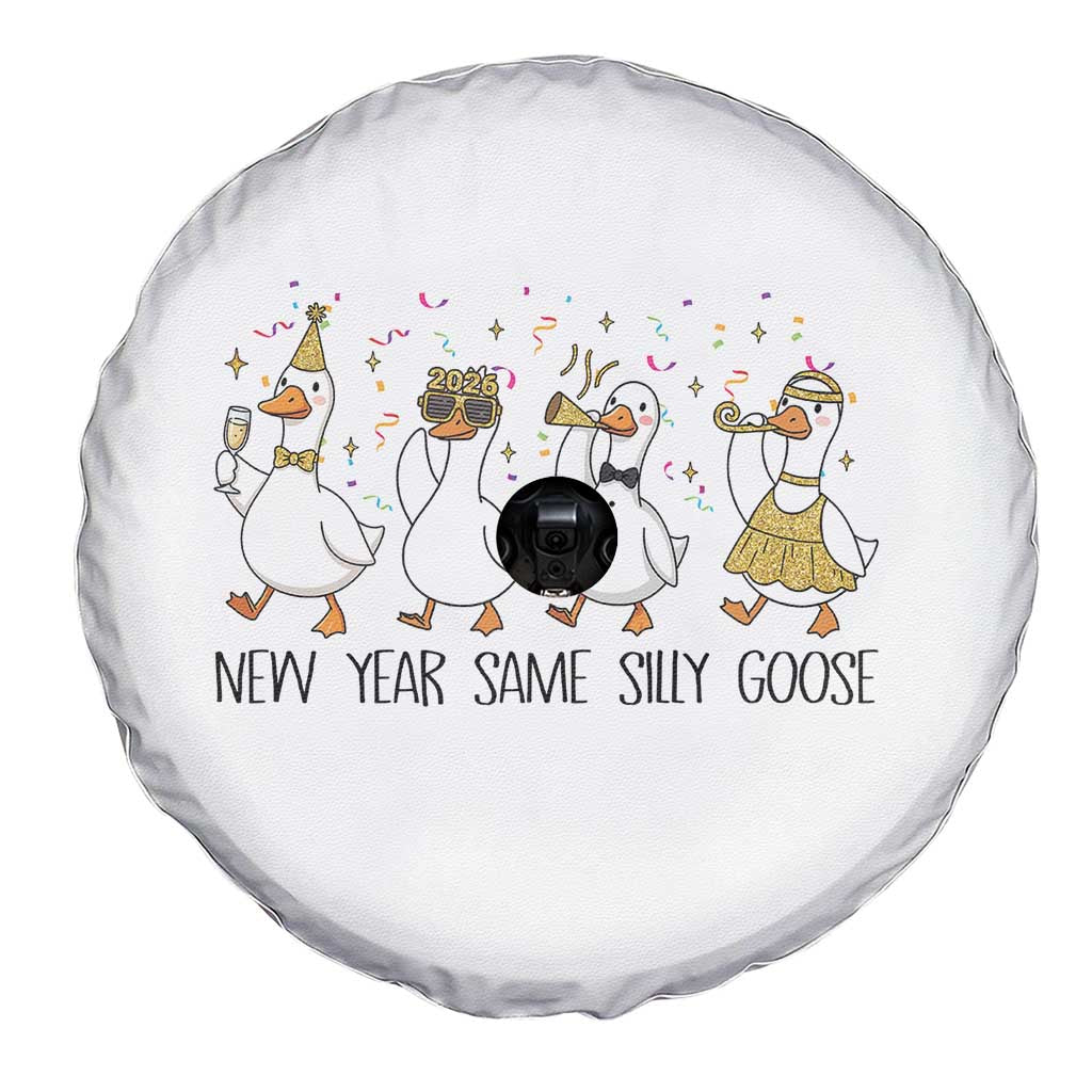Silly Goose New Years 2026 Spare Tire Cover Cute Goose Party Holiday - Wonder Print Shop