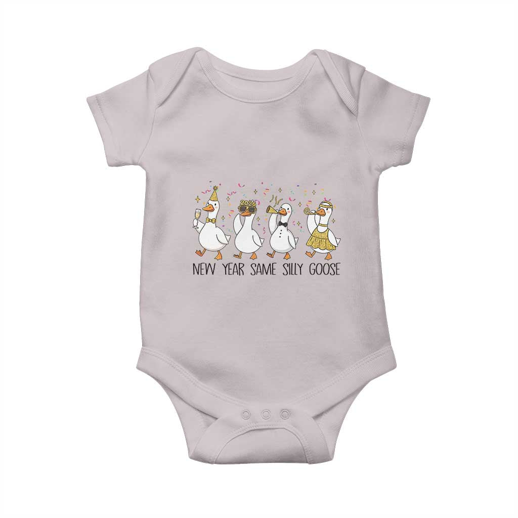 Silly Goose New Years 2026 Baby Onesie Cute Goose Party Holiday - Wonder Print Shop