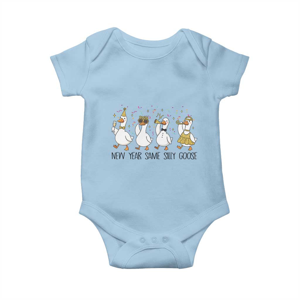 Silly Goose New Years 2026 Baby Onesie Cute Goose Party Holiday - Wonder Print Shop