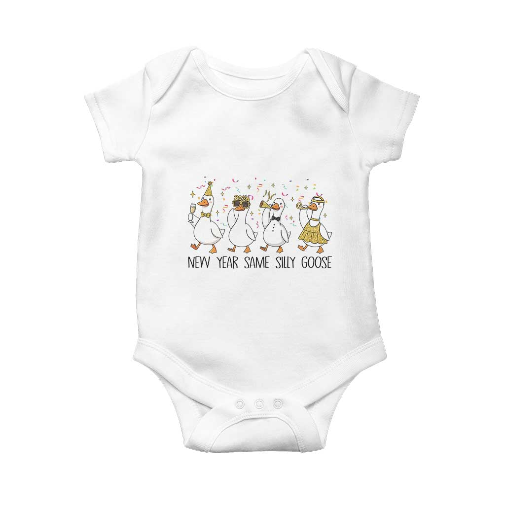 Silly Goose New Years 2026 Baby Onesie Cute Goose Party Holiday - Wonder Print Shop