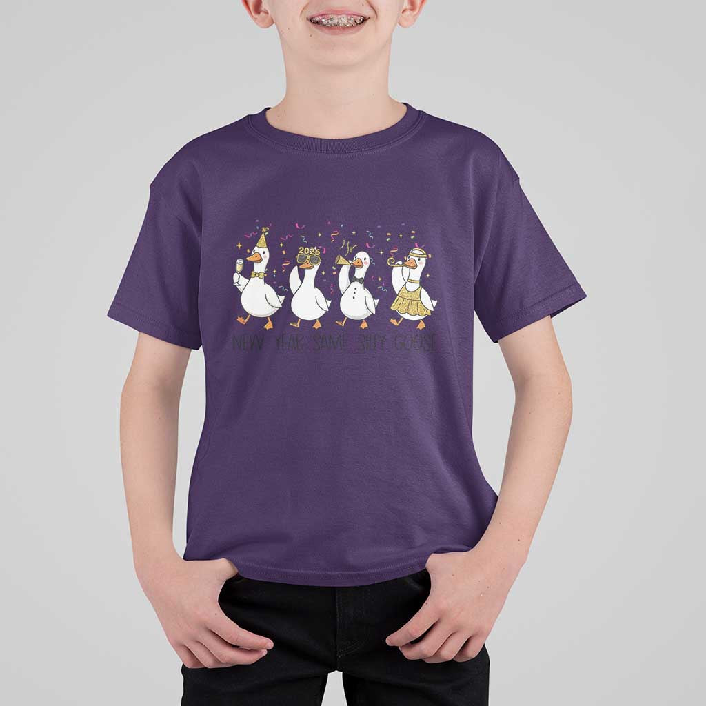 Silly Goose New Years 2026 T Shirt For Kid Cute Goose Party Holiday - Wonder Print Shop