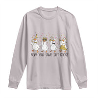 Silly Goose New Years 2026 Long Sleeve Shirt Cute Goose Party Holiday - Wonder Print Shop