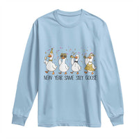 Silly Goose New Years 2026 Long Sleeve Shirt Cute Goose Party Holiday - Wonder Print Shop