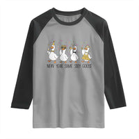 Silly Goose New Years 2026 Raglan Shirt Cute Goose Party Holiday - Wonder Print Shop