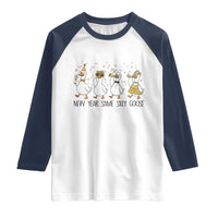 Silly Goose New Years 2026 Raglan Shirt Cute Goose Party Holiday - Wonder Print Shop