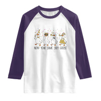 Silly Goose New Years 2026 Raglan Shirt Cute Goose Party Holiday - Wonder Print Shop