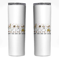 Silly Goose New Years 2026 Skinny Tumbler Cute Goose Party Holiday - Wonder Print Shop