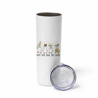 Silly Goose New Years 2026 Skinny Tumbler Cute Goose Party Holiday - Wonder Print Shop