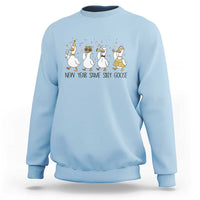 Silly Goose New Years 2026 Sweatshirt Cute Goose Party Holiday - Wonder Print Shop