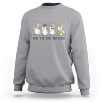 Silly Goose New Years 2026 Sweatshirt Cute Goose Party Holiday - Wonder Print Shop