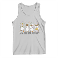 Silly Goose New Years 2026 Tank Top Cute Goose Party Holiday - Wonder Print Shop