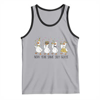 Silly Goose New Years 2026 Tank Top Cute Goose Party Holiday - Wonder Print Shop