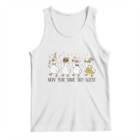 Silly Goose New Years 2026 Tank Top Cute Goose Party Holiday - Wonder Print Shop