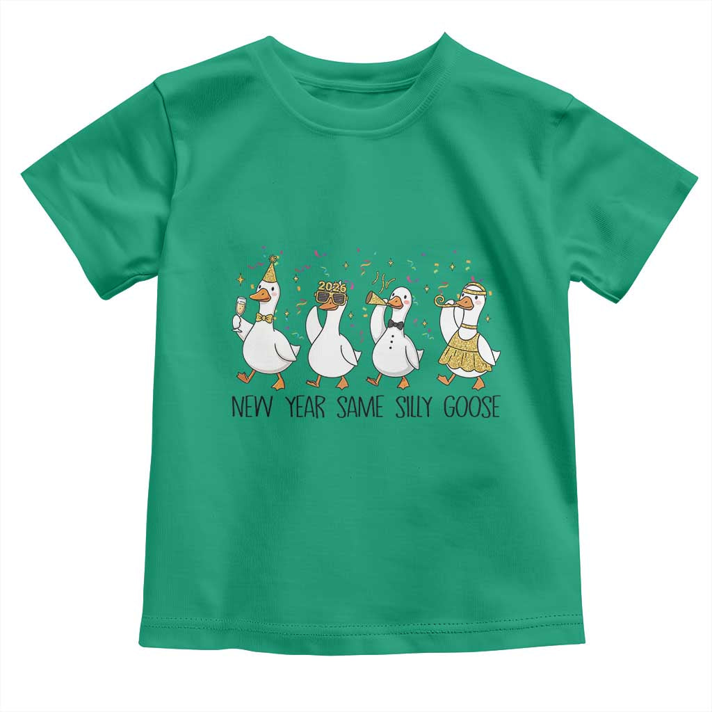 Silly Goose New Years 2026 Toddler T Shirt Cute Goose Party Holiday - Wonder Print Shop