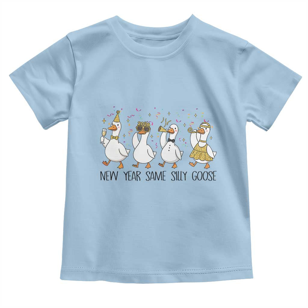 Silly Goose New Years 2026 Toddler T Shirt Cute Goose Party Holiday - Wonder Print Shop