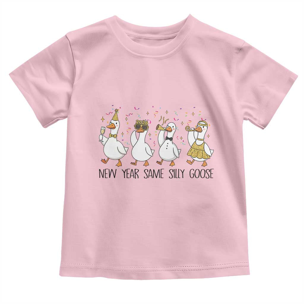 Silly Goose New Years 2026 Toddler T Shirt Cute Goose Party Holiday - Wonder Print Shop