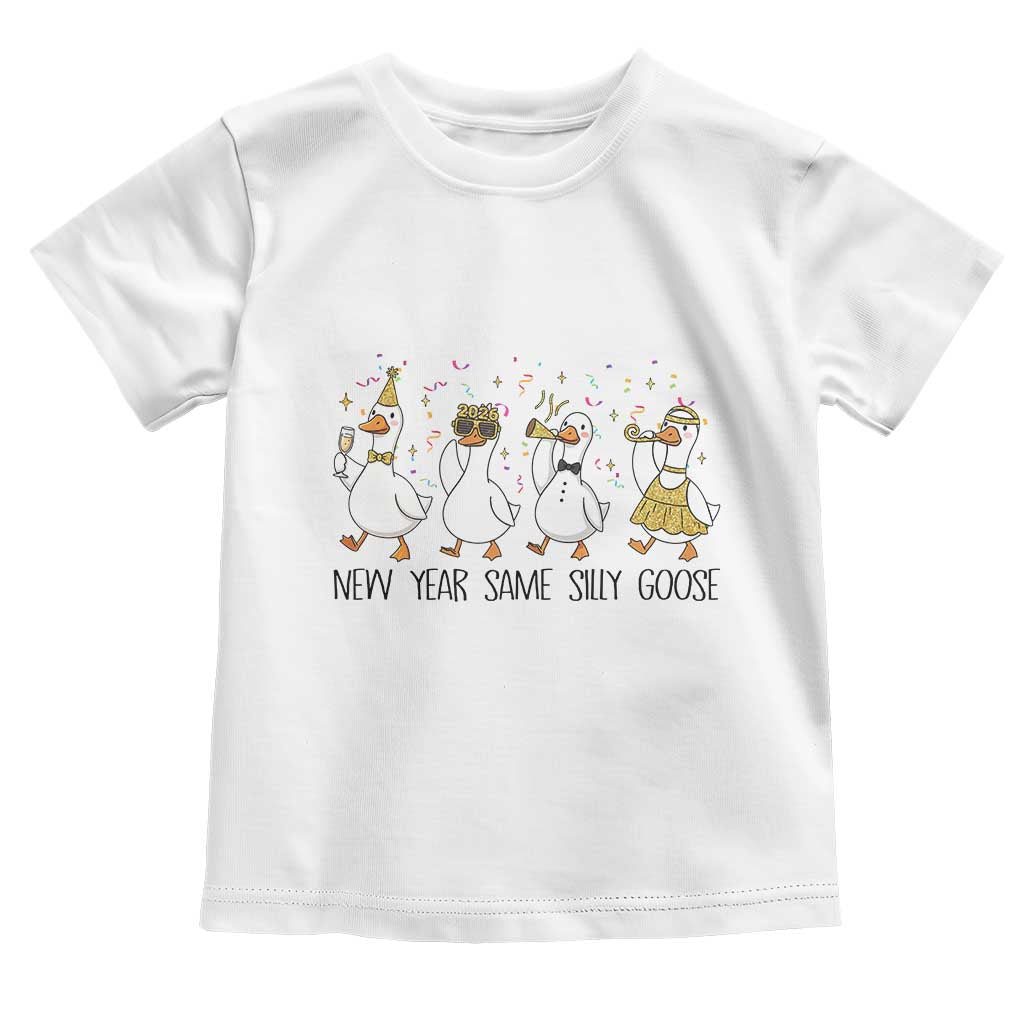 Silly Goose New Years 2026 Toddler T Shirt Cute Goose Party Holiday - Wonder Print Shop