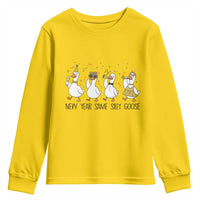 Silly Goose New Years 2026 Youth Sweatshirt Cute Goose Party Holiday - Wonder Print Shop