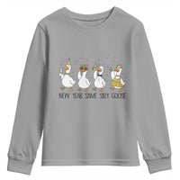 Silly Goose New Years 2026 Youth Sweatshirt Cute Goose Party Holiday - Wonder Print Shop