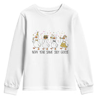 Silly Goose New Years 2026 Youth Sweatshirt Cute Goose Party Holiday - Wonder Print Shop