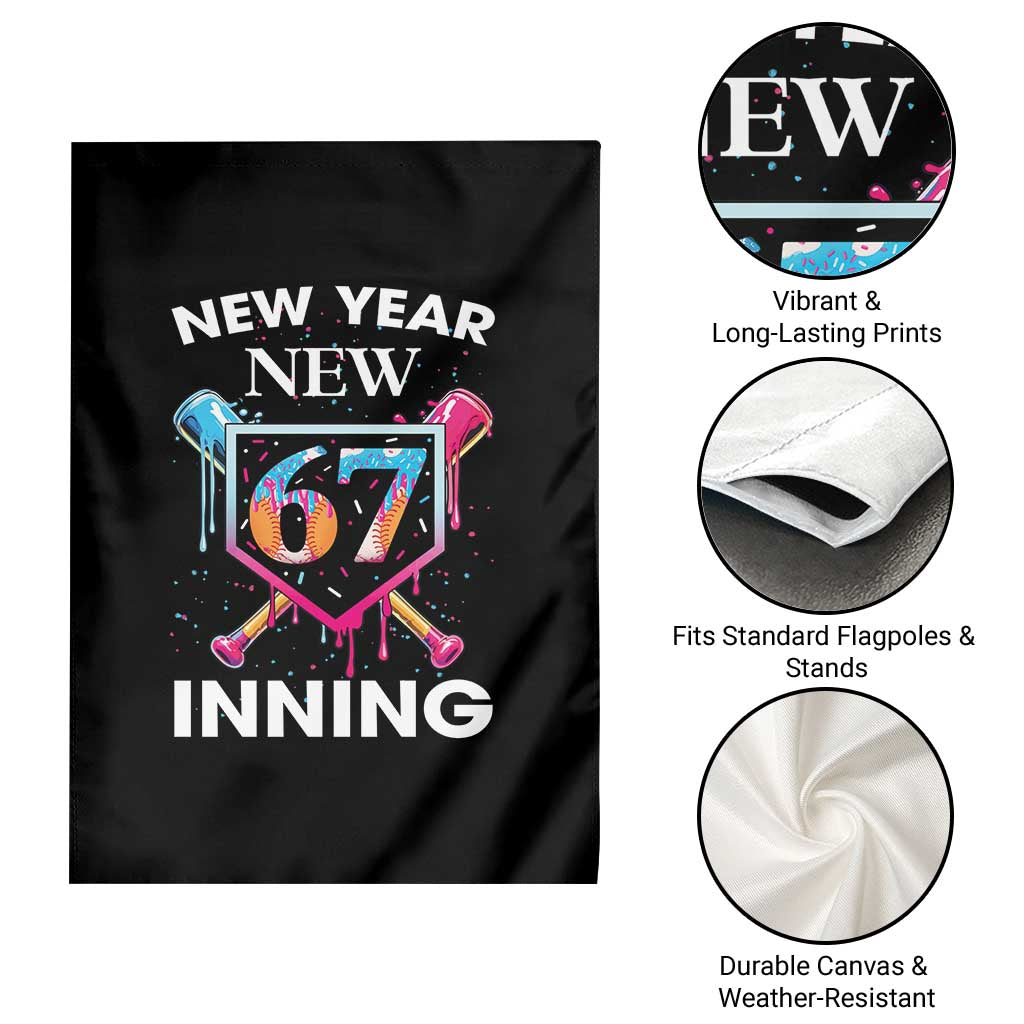 Funny Six Seven Meme Garden Flag 67 Number Sports American Football Ice Cream Drip - Wonder Print Shop