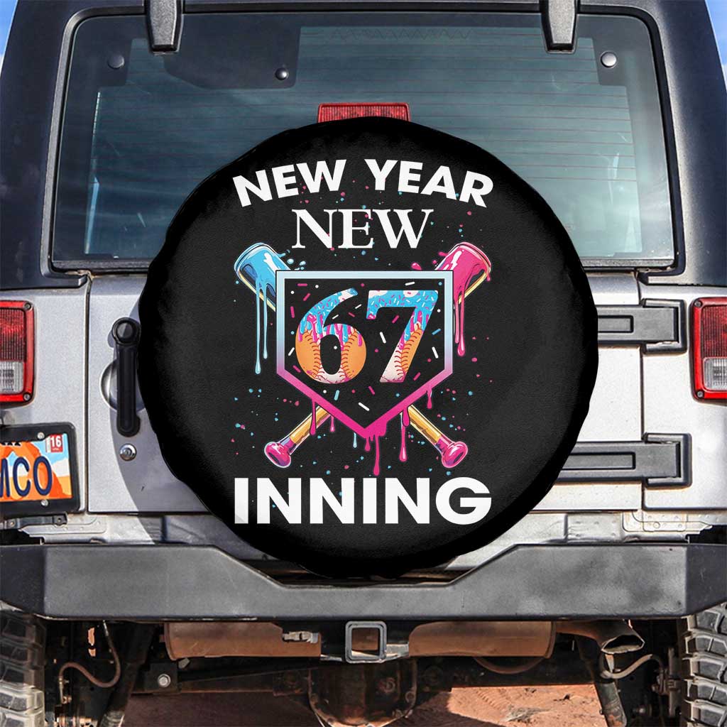 Funny Six Seven Meme Spare Tire Cover 67 Number Sports American Football Ice Cream Drip - Wonder Print Shop