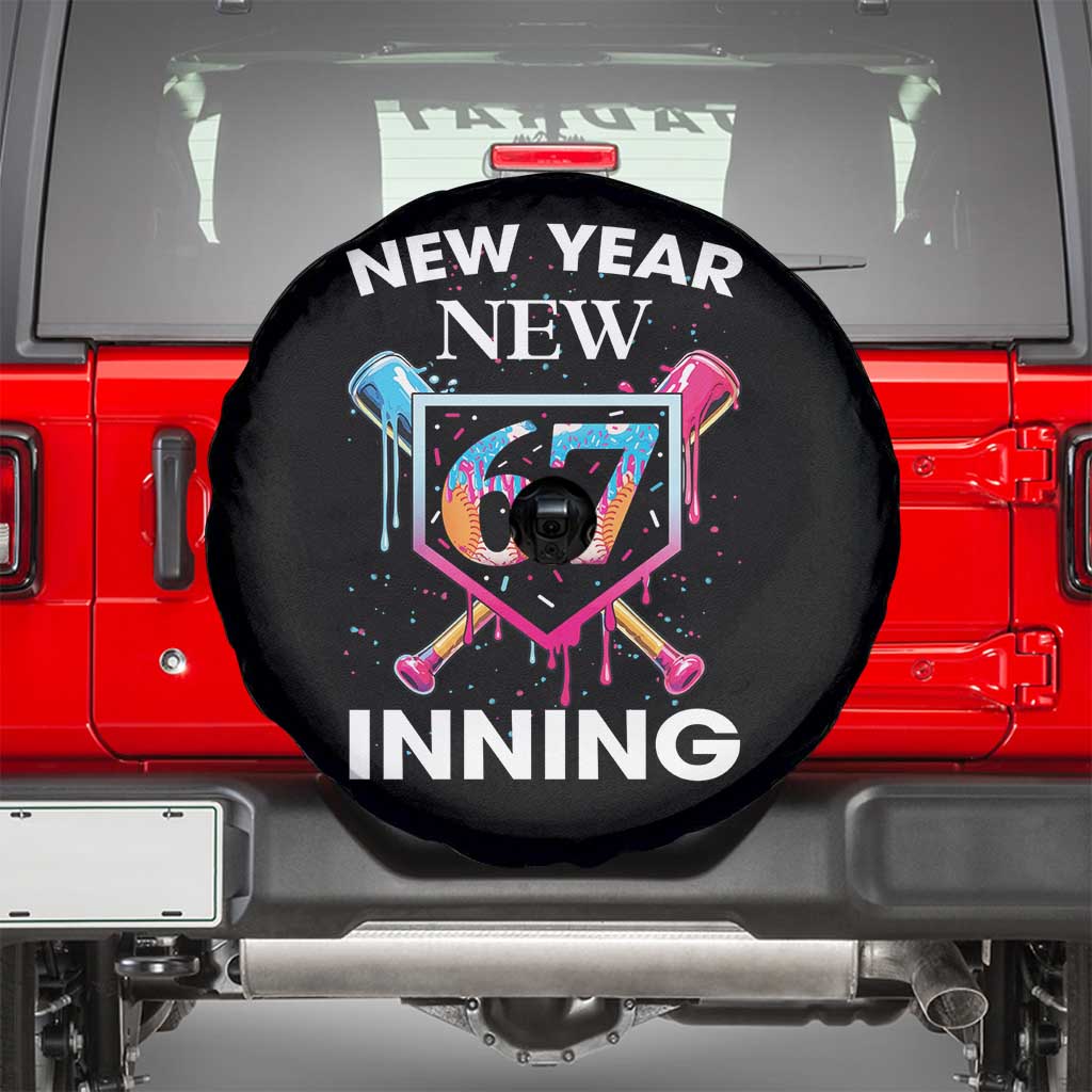 Funny Six Seven Meme Spare Tire Cover 67 Number Sports American Football Ice Cream Drip - Wonder Print Shop