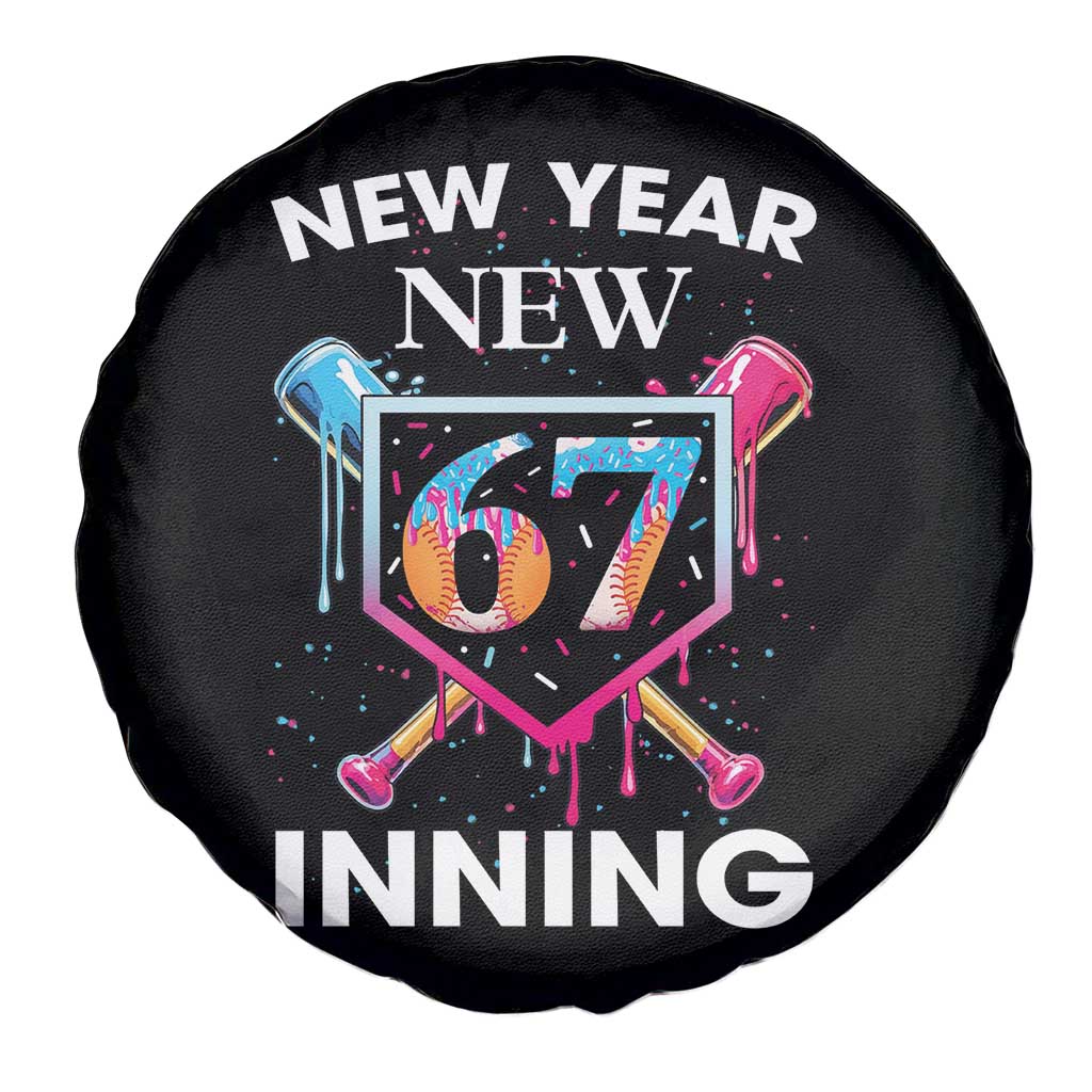 Funny Six Seven Meme Spare Tire Cover 67 Number Sports American Football Ice Cream Drip - Wonder Print Shop