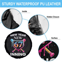 Funny Six Seven Meme Spare Tire Cover 67 Number Sports American Football Ice Cream Drip - Wonder Print Shop