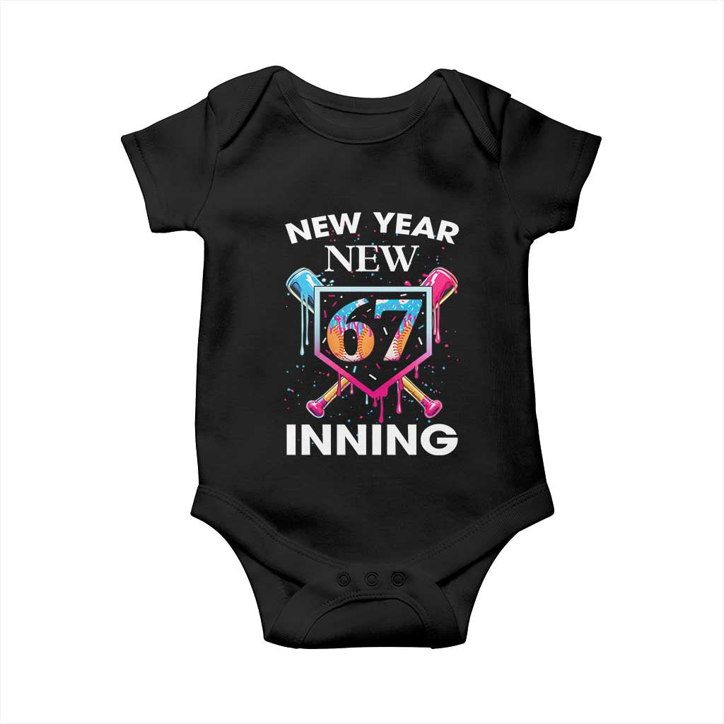 Funny Six Seven Meme Baby Onesie 67 Number Sports American Football Ice Cream Drip - Wonder Print Shop