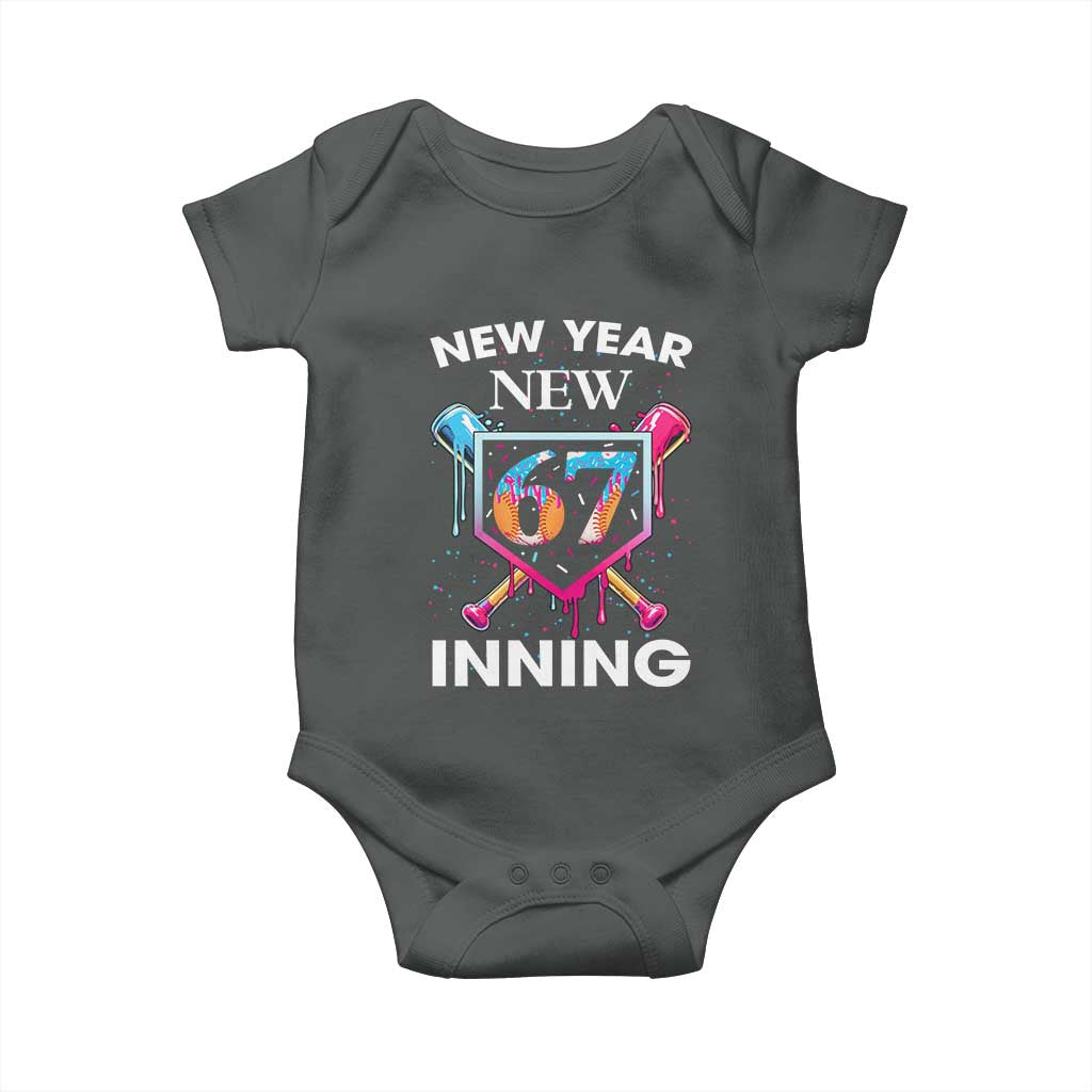 Funny Six Seven Meme Baby Onesie 67 Number Sports American Football Ice Cream Drip - Wonder Print Shop