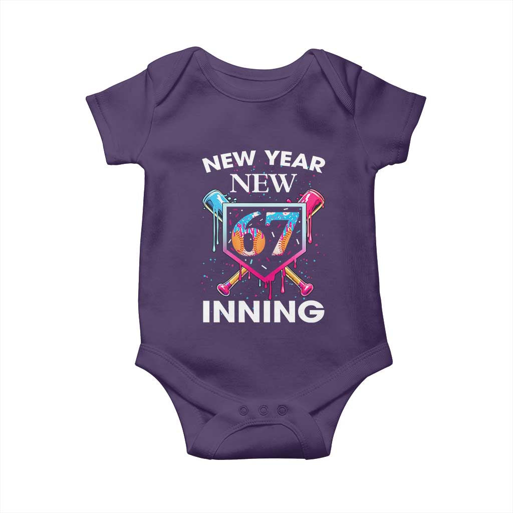 Funny Six Seven Meme Baby Onesie 67 Number Sports American Football Ice Cream Drip - Wonder Print Shop