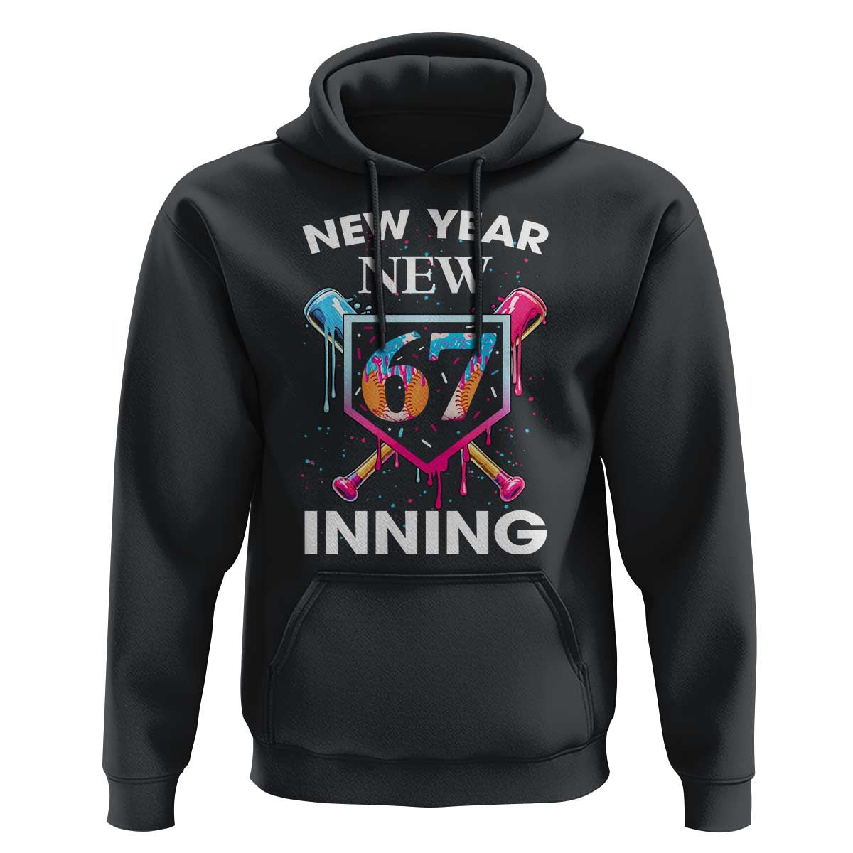 Funny Six Seven Meme Hoodie 67 Number Sports American Football Ice Cream Drip - Wonder Print Shop