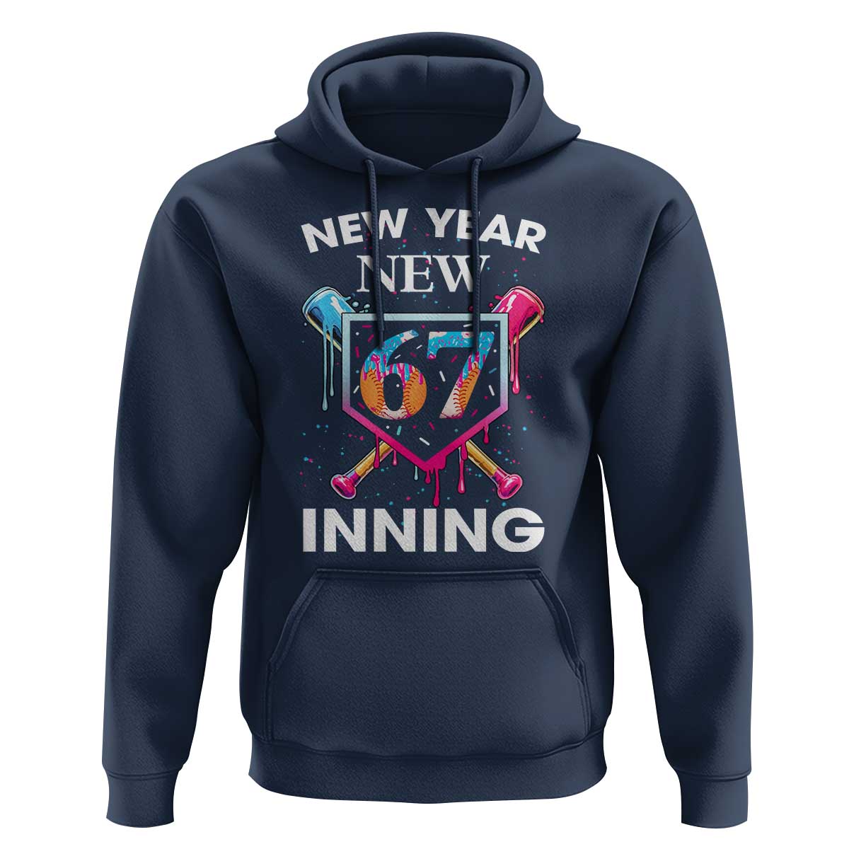 Funny Six Seven Meme Hoodie 67 Number Sports American Football Ice Cream Drip - Wonder Print Shop